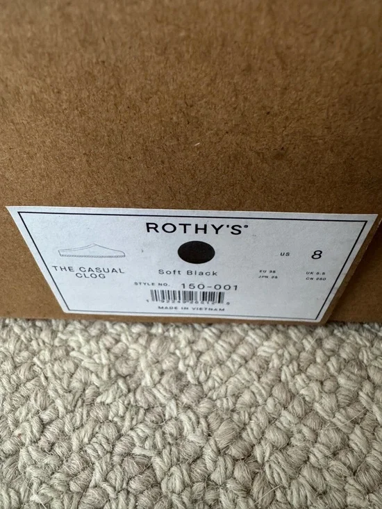 Rothy’s The Casual Clog Women’s Size 8 Soft Black New - Picture 2 of 7